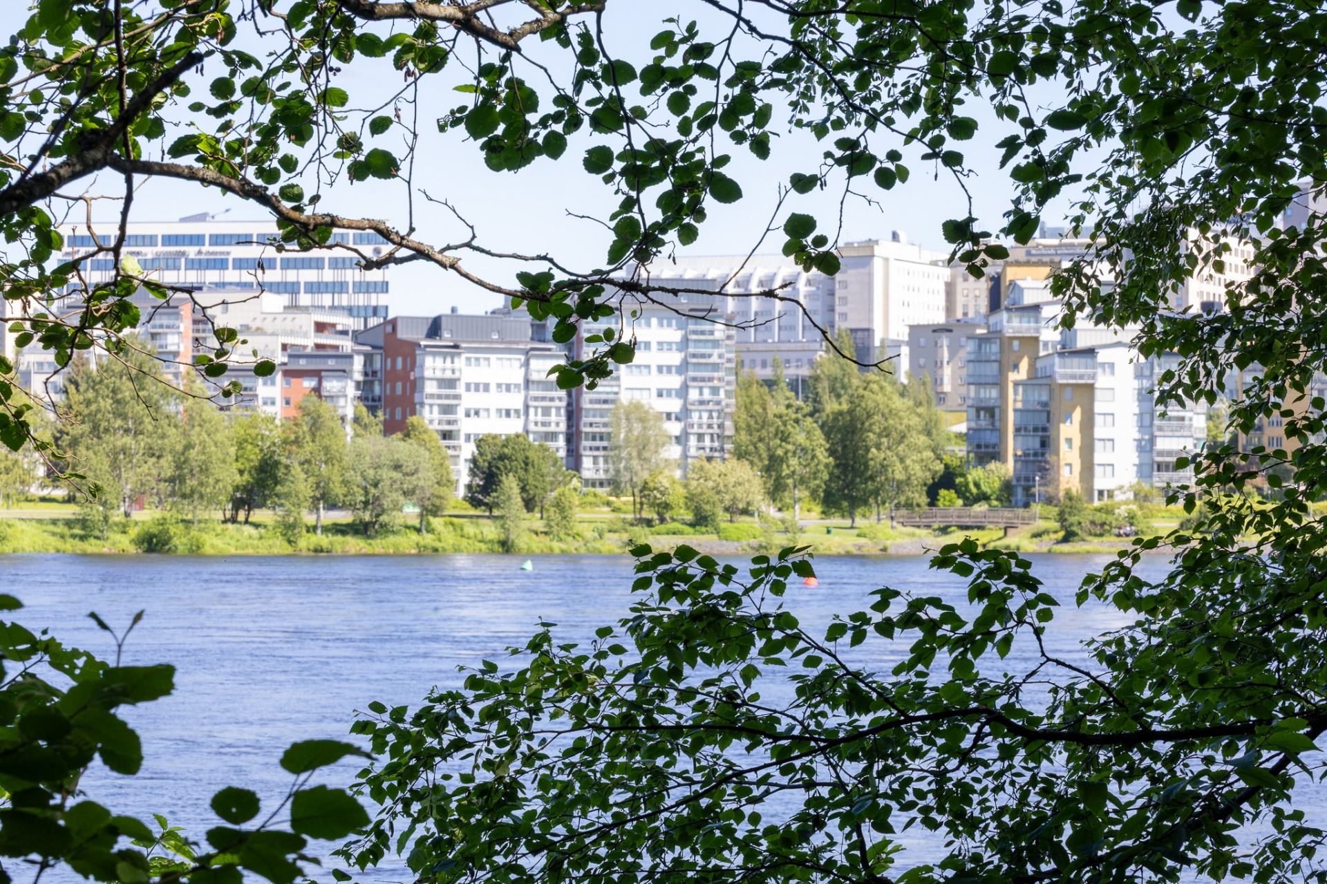 Umeå bebyggelse sett från Ön